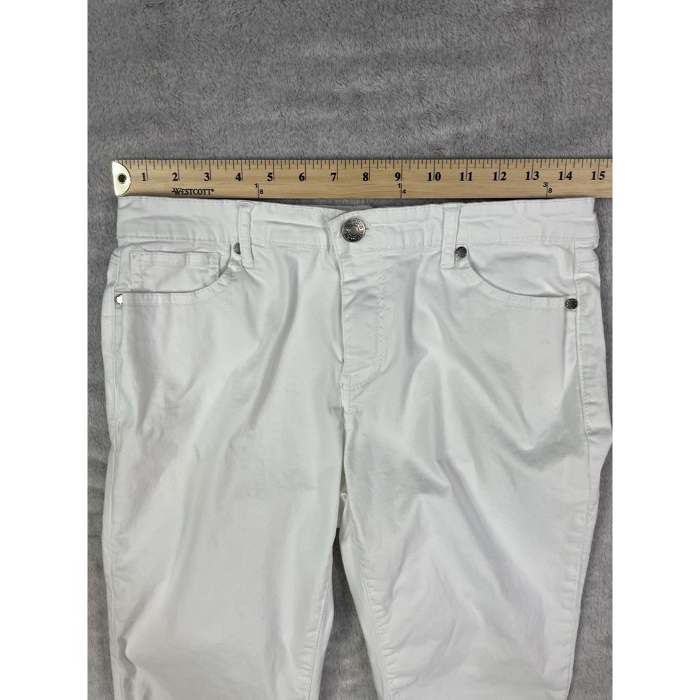 Buffalo David Bitton Jeans Womens 8 White Daily Mid Rise Stretch Skinny Ankle - Picture 5 of 12